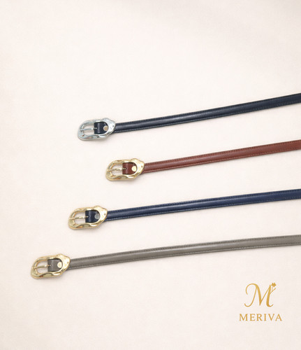 کمربند زنانه باریک ۱ سانت دور دوخت دورو مدل سگک دفرمه