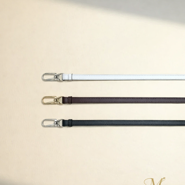 کمربند زنانه باریک ۱ سانت دور دوخت مدل سگک مینیمال